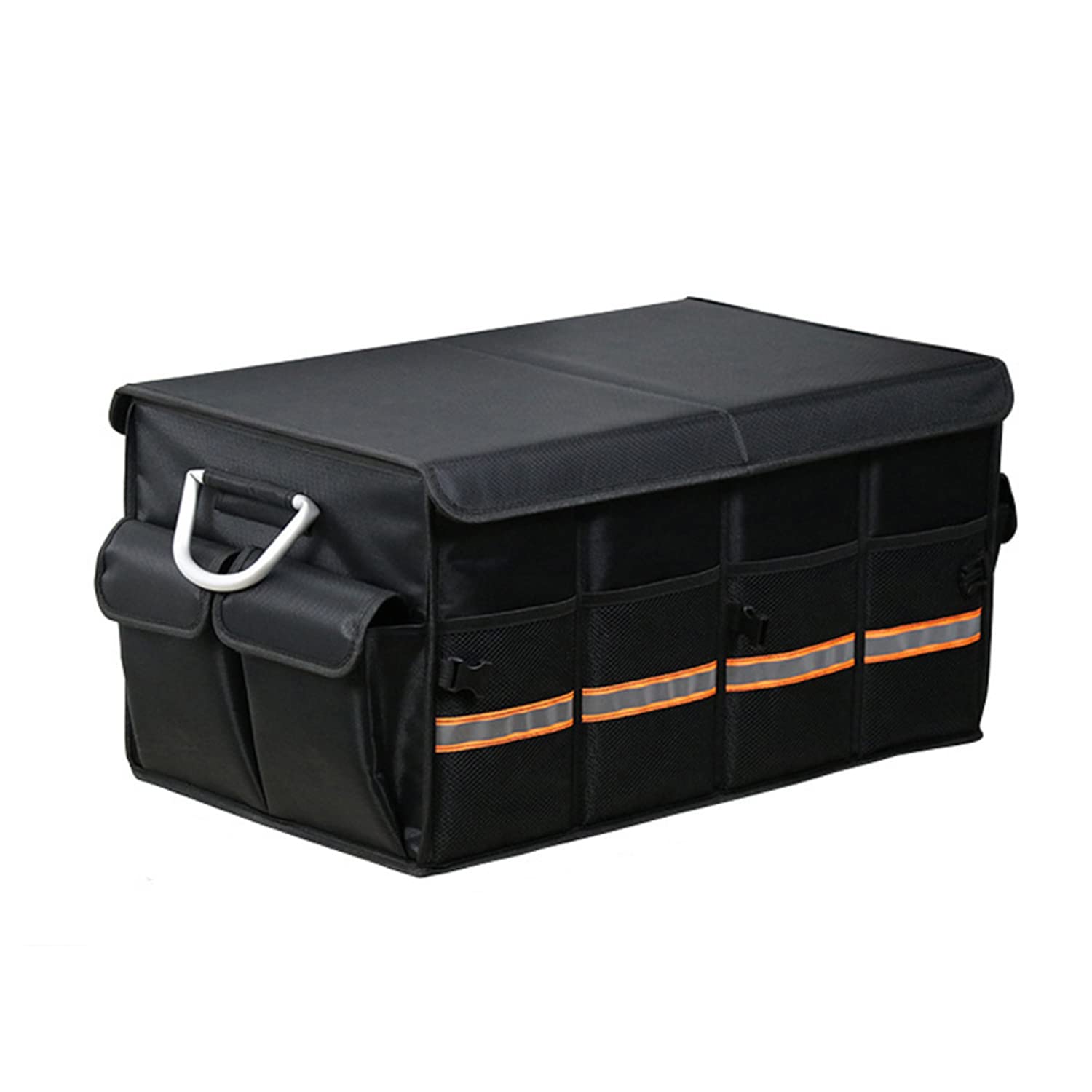

Gorocking Car Trunk Storage Foldable with Dividers Box, (M, Black) чёрный