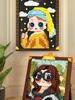 Idea Artistic Creation Art Painting Het Meisje Met De Parel Mona Lisa Building Brick Micro Diamond Block Cartoon Toy For Gifts