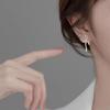 Silver Color Bowknot Drop Earrings for Women Girls Korean Hollow Bow Ear Studs