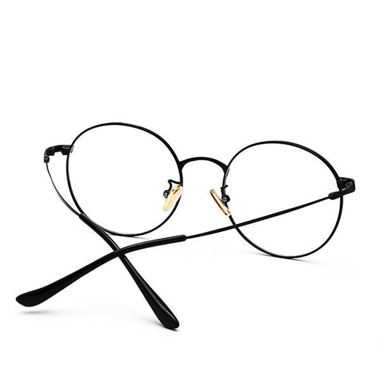 Anti Blue Light Round Nearsighted Glasses For Women Men Metal Oval Short Sight Spectacles Diopter 0 -0.5 -0.75 -1.0 To -6.0