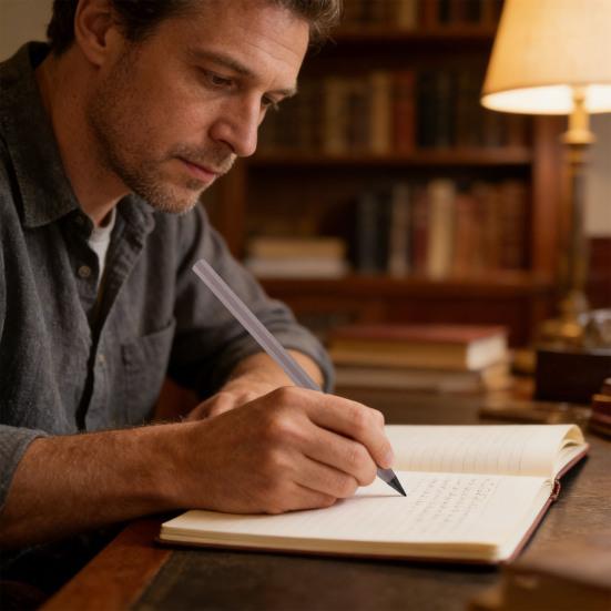 Metalowy Ołówek do Pisania z Wielokrotnego Użycia Metalową Końcówką Nie Wymaga Tuszowania ani Ostrzenia Płynnie Piszący Długopis na Tarcie dla Architektów Artystów Wygodny Uchwyt Ołówek