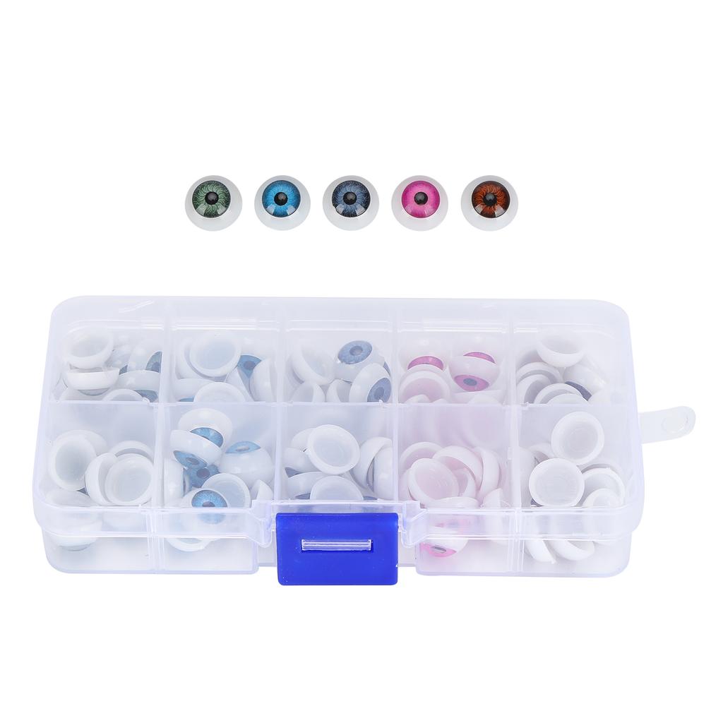 Doll Eyeballs Half Round Plastic Eyes Colorful DIY Bear Crafts Materials Halloween Accessories12MM