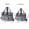 New Large Size Lunch Bags Double Layers Tote Cooler Storage Bags Large Capacity Travel Picnic Lunch Box with Shoulder Strap