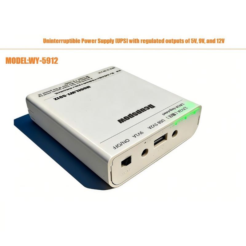 3 In 1 Voltages Output UPS Battery Box For Router Modem Camera With Stable 12V 9V 5V DC5521 Power Supply