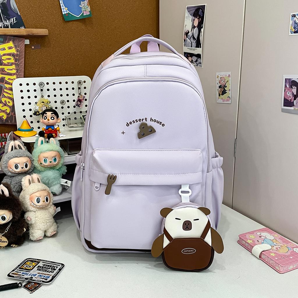 Schoolbag1011 autumn new high-value backpack large-capacity fashion versatile schoolbag men's and women's leisure simple commute