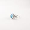Rare Swiss Blue Topaz Gemstone 925 Sterling Silver Jewelry Handmade Promise Ring RR-8-4