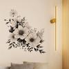 Romantischer Blumiger Wandaufkleber Abnehmbar Greige Vintage Heimdekoration Kunst Wandbild