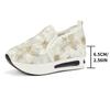 Fashion Plus Size 35-43 Shoes for Women Platform Wedges Sneakers Lace Mesh Slip On Comfortable Casual Non-slip Loafers Zapatos De Mujer