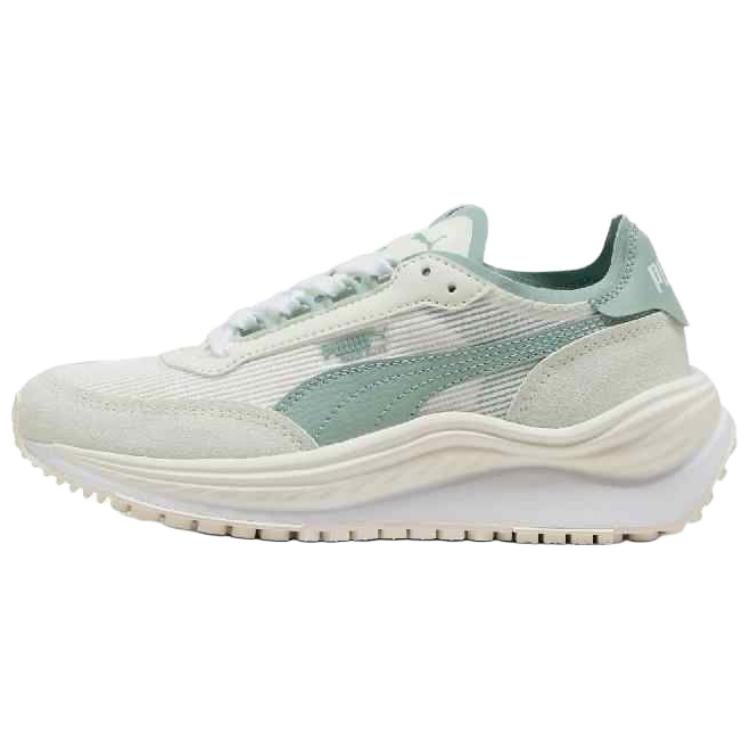 Puma Rider Elite Comfortable Soft Wear-Resistant Low-Top Lifestyle Casual Shoes Unisex Casual Shoes White Green 402922-03