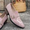 New Style Women Pumps Spring Autumn Casual Medium Heel Pointed Toe Leopard Print Shoes Women Comfortable Slip-On Shoes for Women