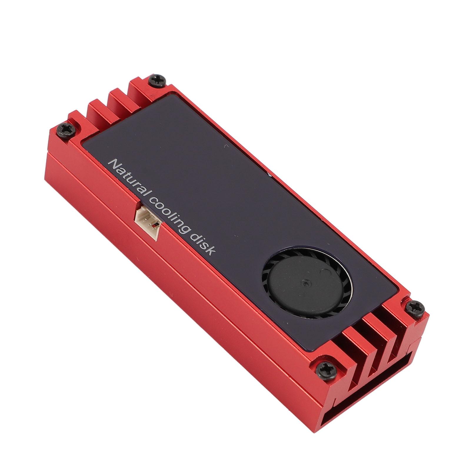 

NVMe M.2 Heatsink Temperature Display Aluminum High Performance SSD Cooler with Dual Thermal красный