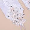 1Pairs Sunscreen Women Lace Gloves Fingerless Bridal Gown Mittens Performance Gloves  Party Dress
