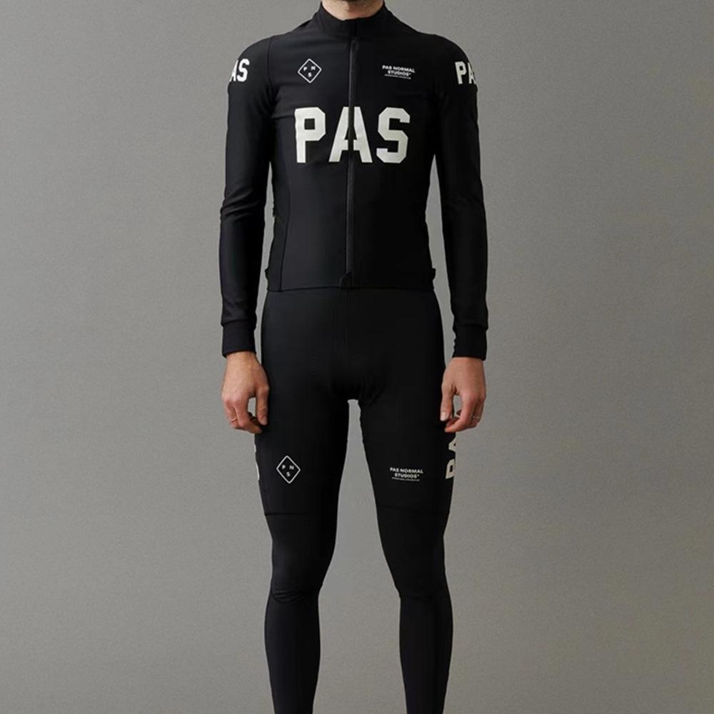PAS black fleece suit cycling suit long sleeve overalls trousers road bike mountain bike outdoor clothing XXS