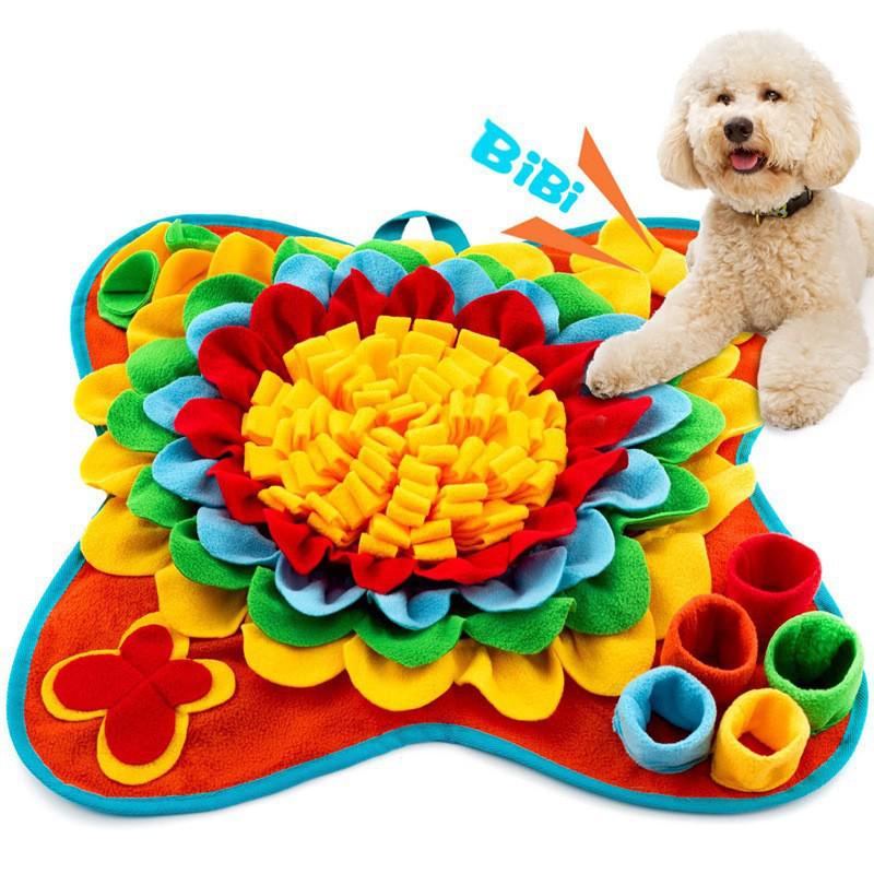 Pet Slow Feed Puzzle Mat: Anti-Choke Sniffing and Foraging Toy for Dogs and Cats