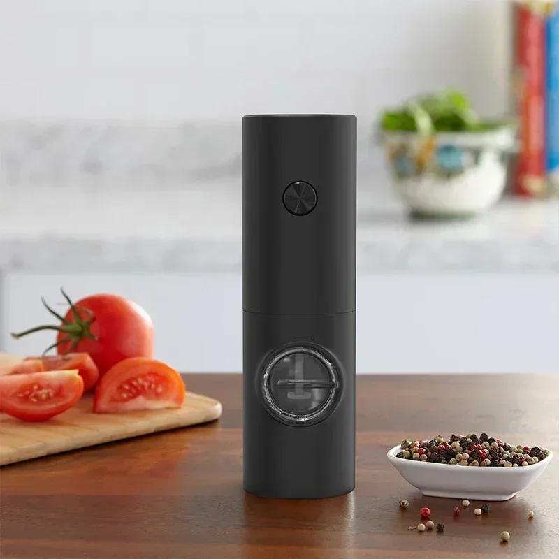 Automatic Electric Spice Grinder Portable Mini USB Rechargeable Multi Functional for Kitchen Salt Pepper Nuts Herbs Coffee Beans