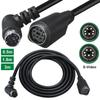 1.8m Mini DIN 7 Pin Cable Elbow Male to Female Computer Game System Extension Cord