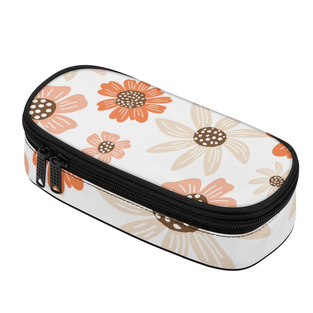 Pencil Pouch Wear Resistant Polyester Lightweight Smooth Zipper with Mesh Pocket Removable Divider and Pen Slots for Boys Girls