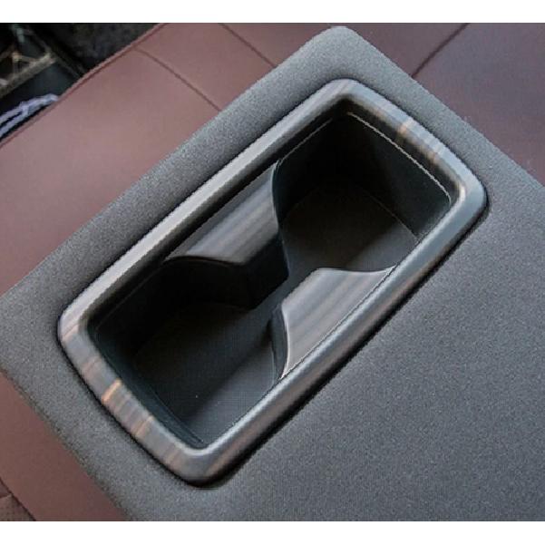 Peach Wood Rear Water Cup Holder Frame Cover For -2024 Toyota Harrier Venza