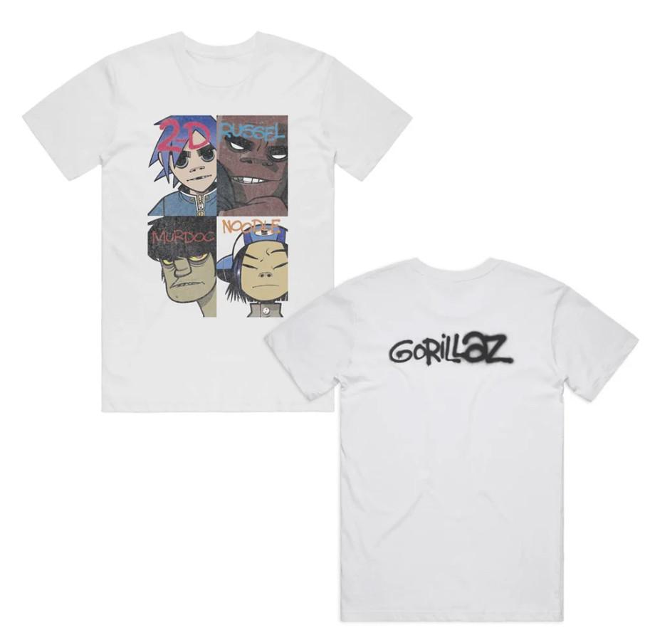Gorillaz Graffiti White Size S-5Xl Unisex T-Shirt L