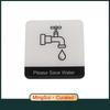 Creative Signage Please Save Water Sign Wall Label Sticker Warning Badge for Restrooms Kitchens Beside Sinks Factory Workshops School Laboratories