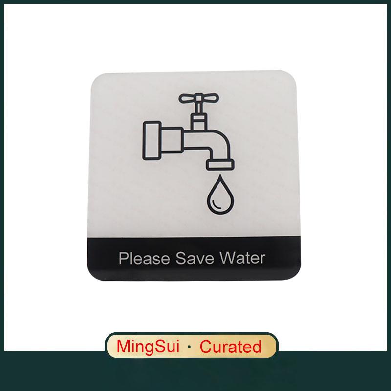 Creative Signage Please Save Water Sign Wall Label Sticker Warning Badge for Restrooms Kitchens Beside sinks Factory workshops School Laboratories