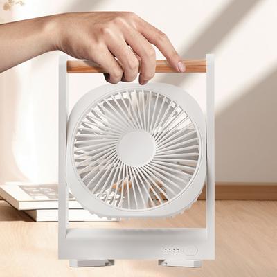 Table Fan with USB Charging and 4 Speed Option Office Cooling Solution Plastic Texture for Quiet and Effective Cooling