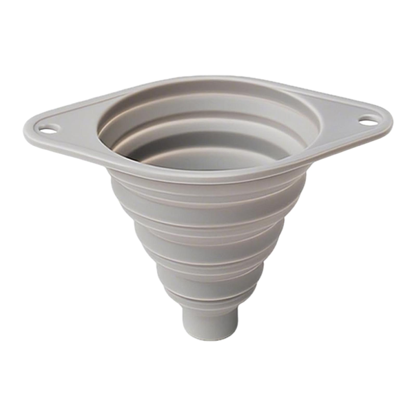 

Foldable Silicone Telescopic Funnel Foldable Wide Mouth Filler Silicone Funnels Small Funnel for Filling Small Bottles серый