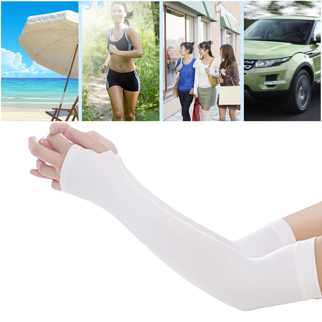 UV-Sonnenschutz-Armstulpen für Männer und Frauen, kühlende Armstulpen aus Eisseide mit Daumenloch für den Sommer