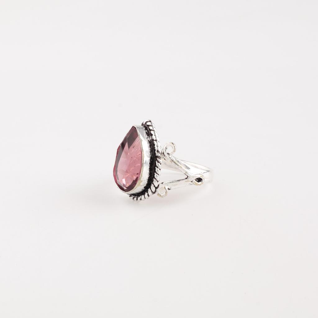 Natural Rhodolite Gemstone 925 Sterling Silver Jewelry Handmade Statement Ring RR-57-2