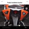 Qianjiang Sai 250/150 Rear Stainless Steel License Plate Holder, Short Tail Modification, Foldable & Thickened