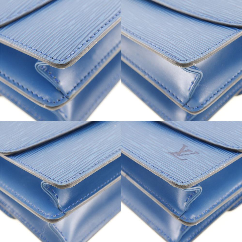 Louis Vuitton Grenel Shoulder Bag Double Sided Blue Epi Leather Women Used