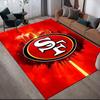 San Francisco 49ers Flanell bedruckter Teppich, Heim-Sofadekoration für Wohnzimmer & Schlafzimmer, Rutschfeste Spiel-Flanell-Fußmatte für Spielzimmer
