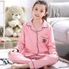 Girls Cotton Pajama Set Long Sleeve Hoodie Style Sleepwear Kids 8-14 Years Winter Home Wear