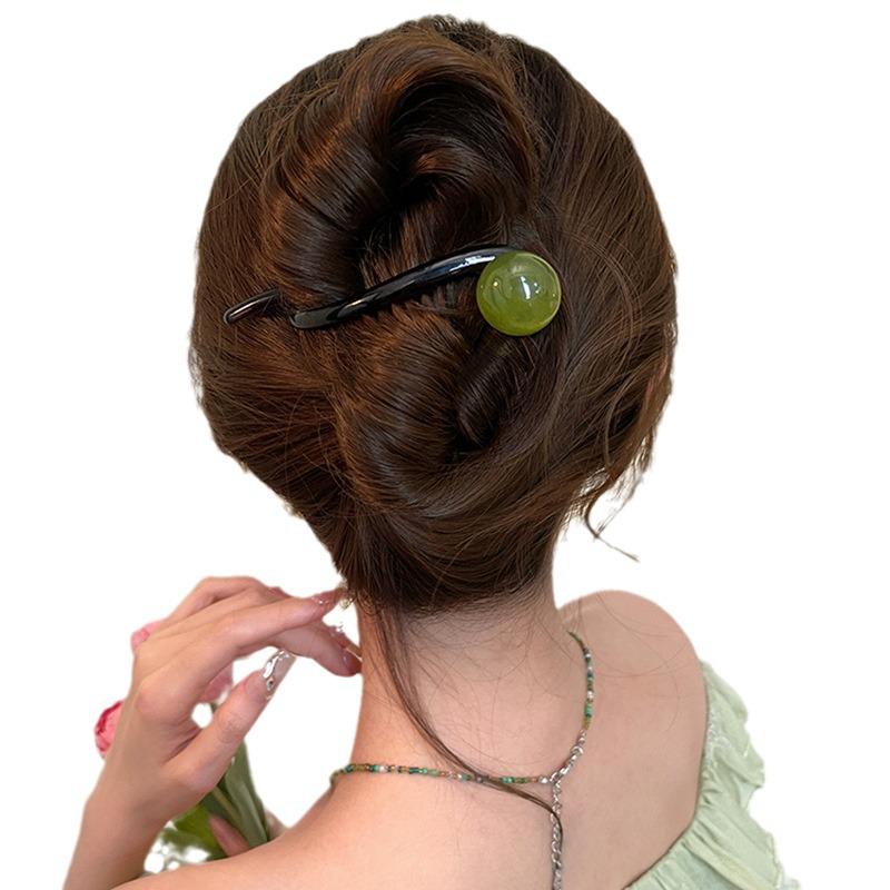 Korean Minimalist Resin Hair Clip - 8-Figure Design for Versatile, High-End Use