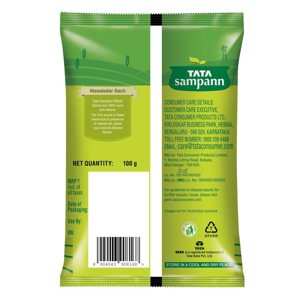 Tata Sampann Whole Cumin Seeds Jeera Natural Aroma Rich Flavor Spices For Cooking And Global Recipes 100g