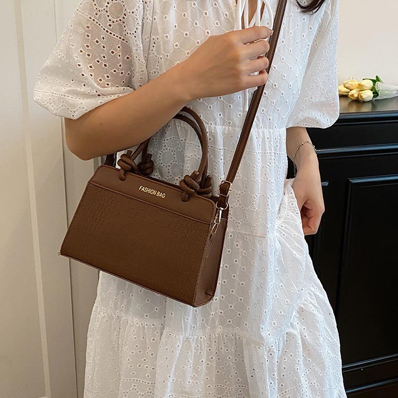 Solid Color Temperament Versatile Handbag Summer New High-end Texture Atmospheric Tote Bag Shoulder Messenger Bag Women
