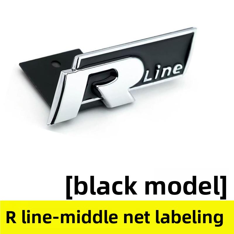 Metal Logo R Emblem Letters Car Front Grille Badge Rear Trunk Sticker For Volkswagen GolfR Tiguan Tiguan Allspace Passat Variant zqs054