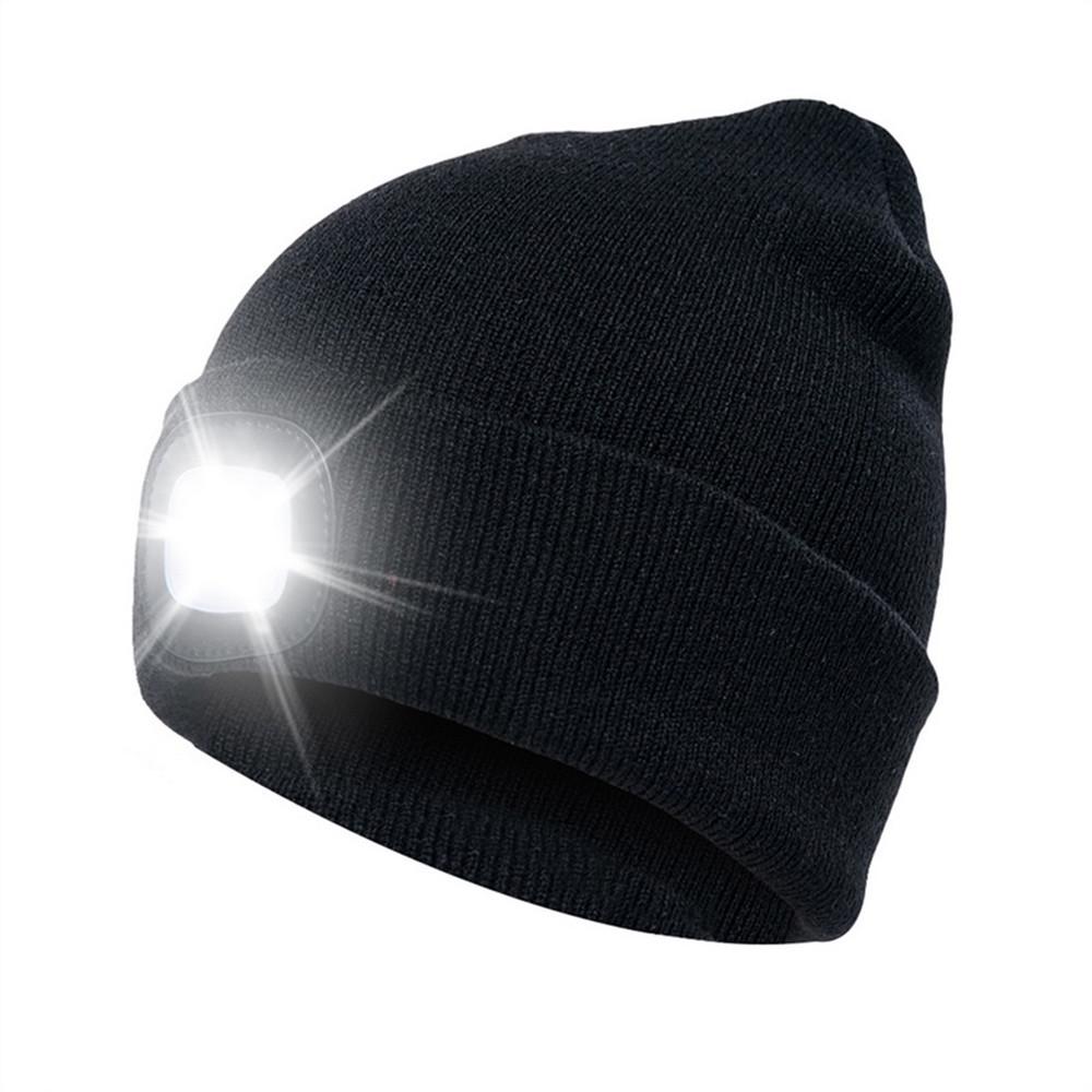 USB Rechargeable LED Light-up Knit Hat 