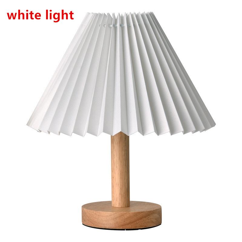 Nordic Pleated Table Lamp Diy Foldable Usb Art Atmosphere Bedroom Desk Bedside Night Light Home Decorate Table Standing Lamp
