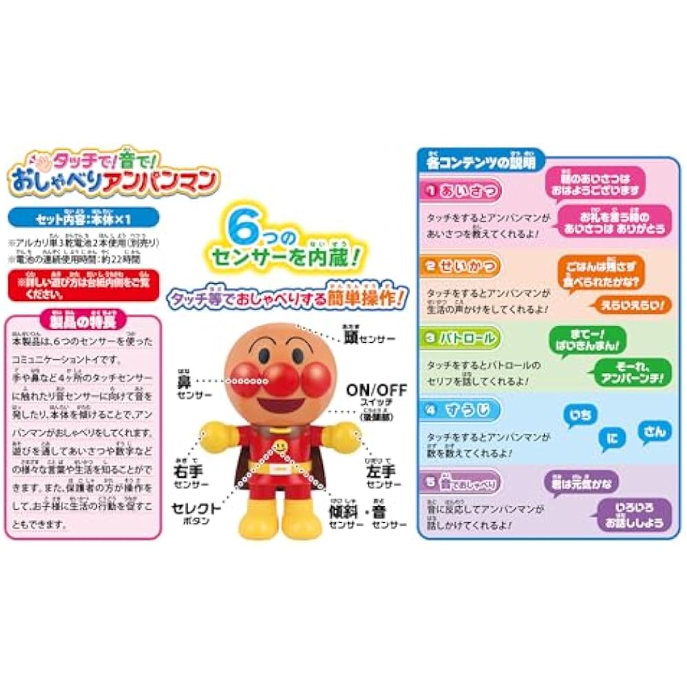 Touch AGATSUMA (AGATSUMA)! with sound! Talking Anpanman