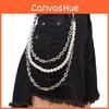 Pearl Style Womens Waist Chain Metal Multilayer Jewelry For Summer Fashion Accessory