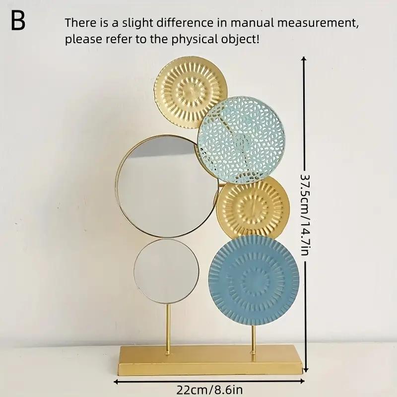 

Зеркало настенное искусство Современная настенная скульптура Искусство Украшение дома Многофункциональное круглое металлическое настенное искусство Декор Гибкое минималистичное зеркало