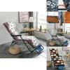 Luxurious Washable Flannel Deck Chair Cushion With Thick Padded Flower Print Design