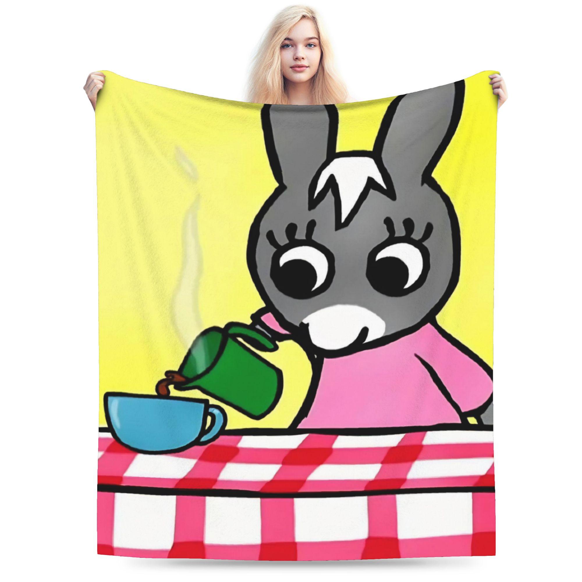 

Bike Trotro Cartoon Knitted Blanket Coral Fleece Plush Cute Little Donkey Warm Throw Blanket for Bedroom Sofa Bed Rug 75x90cm