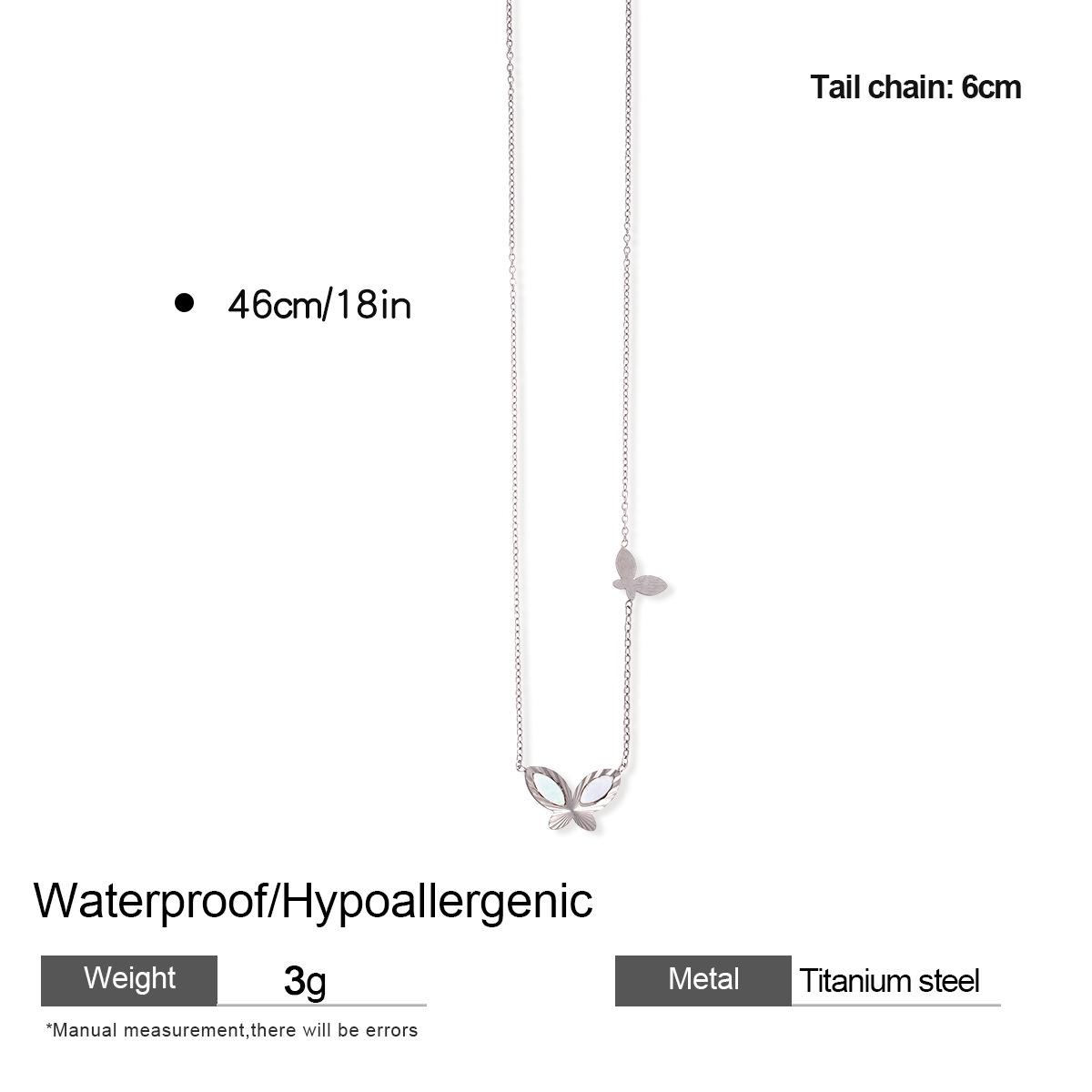 

Exquisite Titanium Steel Heart & Butterfly Choker Necklace for Women - Light Luxury & Fashionable Clavicle Chain