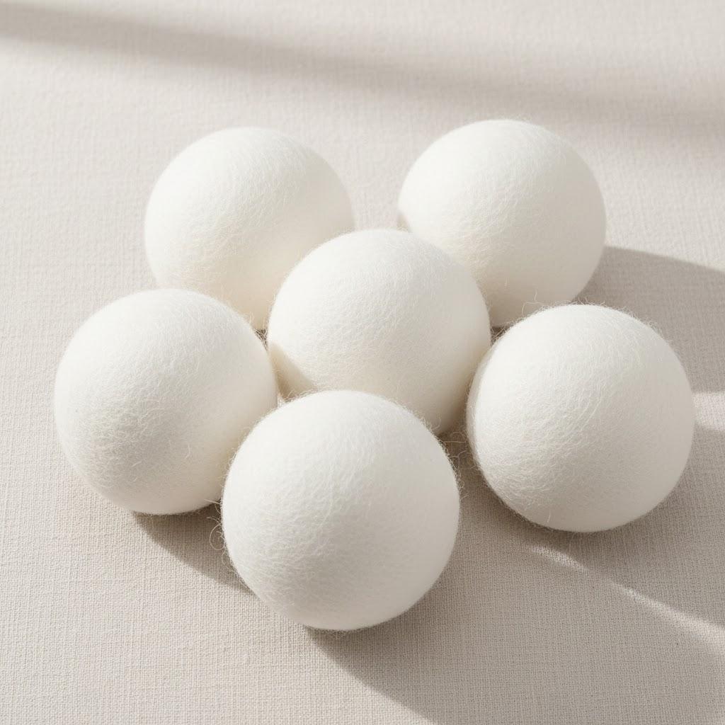 6PCS Wool Dryer Balls Eco Friendly Laundry Static Remover Anti Tangling Dryer Balls for Washing Machine and Household Use