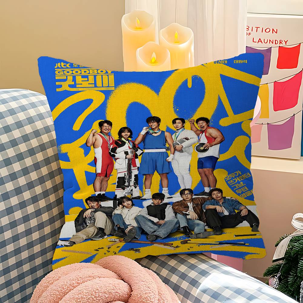 Hot Kdrama G-Good Boy Cushion Cover Car Throw Pillow Case For Sofa Car Christmas Gift 40x40cm 45x45cm