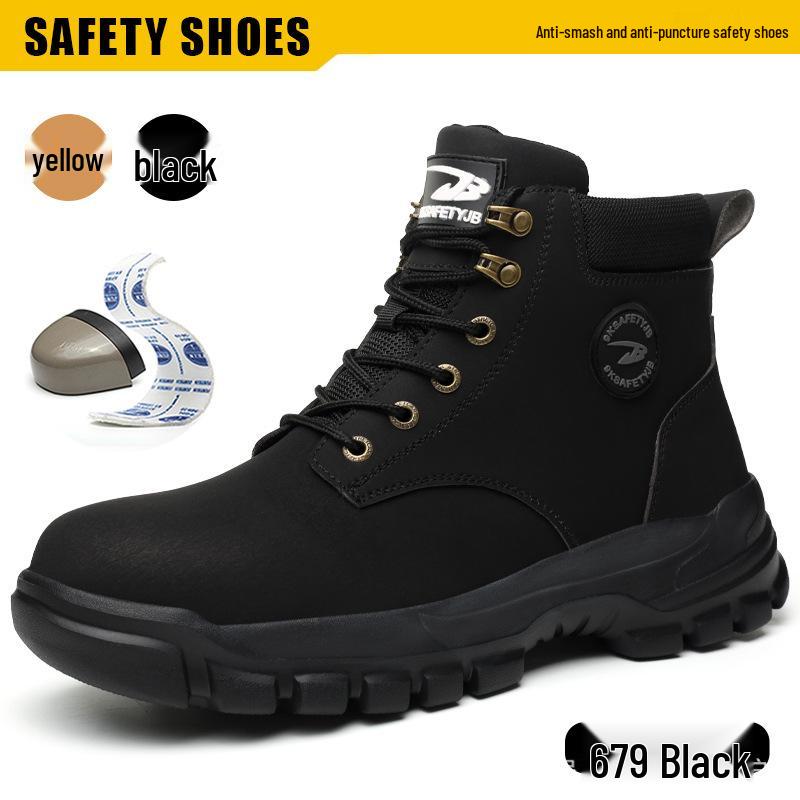 Men's Durable, Lightweight, Water-Repellent Safety Boots - Anti-Smash, Anti-Puncture Protection