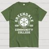 Camiseta Casual de Verano Unisex 100% Algodón Fresca Holgada de Greendale Community College