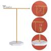 Metal T-shaped Jewelry Display Stand Necklace Holder with Stable Base Necklace Bracelet Storage Rack Jewelry Organizer